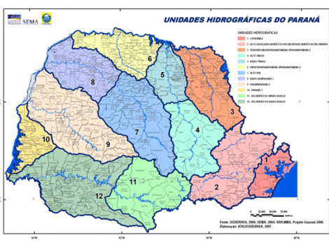 Conheça as unidades hidrográficas do Paraná 